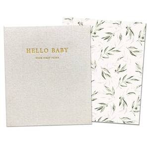 lot 6193 image: Peachly Unisex Baby Memory Book - First Year Baby Book Keepsake - Olive