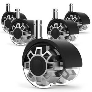 lot 6223 image: Minewill 2in Office Chair Wheels - Protection for Hardwood Floors and Carpet