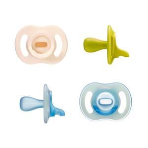 lot 6240 image: Tommee Tippee StayPut Pacifier Set, 6-18 Months, Silicone, Pack of 4