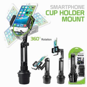 lot 6249 image: Cellet Car Cup Holder Phone Mount  Universal Adjustable Cradle Car Mount Compatible with iPhones Samsung Galaxy  Note  Motorola Moto  Google Pixel (Fit for Tesla Model 3 and Y) Extra Long Neck