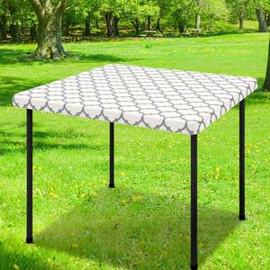 lot 13110 image: Smiry Picnic Fitted Table Cover, Square Flannel Backed Vinyl Tablecloth