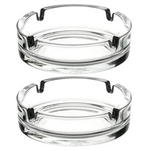 lot 13115 image: Fargus Glass Ashtrays for Cigarettes Decorative Modern Ashtray 2 pcs Clear