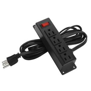 lot 13118 image: HHSOET Small Power Strip with Switch, Flat Extension Cord, 6Ft, Black, 1