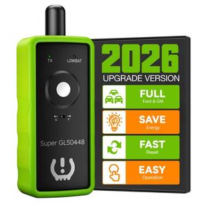 lot 14276 image: VXDAS 2IN1 TPMS Relearn Tool Super GL50448 for GM and Ford with Model Switch Button,Tire Pressure Sensor Monitor Reset Activation for BuickCadillacChevroletGMCLincoln 2026 Edition(Green)