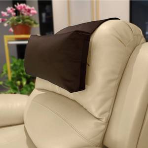lot 19083 image: AmazeCov Headrest Pillow with Pearl Cotton Filling - Non-Slip Headrest Cushion for Recliners, Sofas and Loveseats (Chocolate)