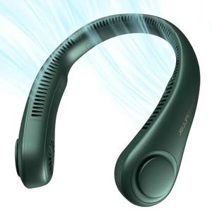 lot 19086 image: JISULIFE Portable Neck Fan, Hands Free Bladeless Fan, 5 Speeds, 4000 mAh