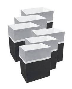 lot 19091 image: Clean Cubes 13 Gallon Disposable Pop-Up Trash Cans, 6-Pack (Black)