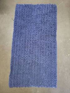 lot 19097 image: Blue Shag Bath Mat 44inx23�in