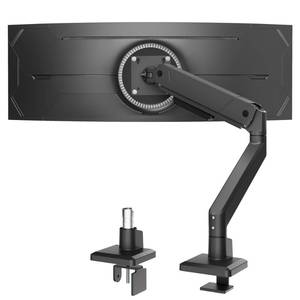 lot 19124 image: monTEK Single Monitor Arm for Max 45 Inch Ultrawide Screens, Holds 35 Lbs