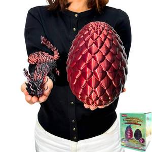 lot 19146 image: Large 3D Printed Dragon Egg with 24ftft Articulated Chinese Dragon Toy Inside