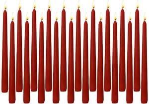 lot 19170 image: 15-Pack Burgundy Taper Candles Unscented, 10 Inch Tall Dinner Table Candles for Wedding Centerpieces, Bulk Candlesticks Smokeless Dripless, Dark Red Decorative Candles for Christmas Home Decor