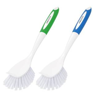 lot 20135 image: Amazer Dish Brush with Handle, 2 Pack Kitchen Scrub Brushes for Cleaning, Dish Scrubber with Stiff Bristles for Sink, Pots, Pans