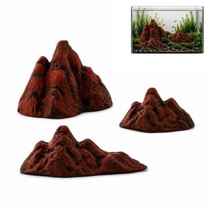 lot 20137 image: TUESMEILL Miniature Mountains Landscape, 3 Pack Aquarium Diorama Figurines