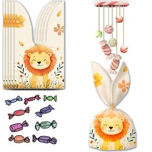 lot 20142 image: RORANIC 50Pcs Cute Lion Goodie Bags with Ties