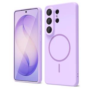 lot 20183 image: oakxco for Samsung Galaxy S26 Ultra Case Silicone Mag Safe, Magnetic Slim Thin Phone Case Compatible with Magsafe, Women Girls Girly Aesthetic Soft Rubber Safecase with Camera Cover, Purple Lavender