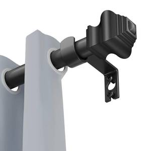 lot 20188 image: Curtain Rods for Windows 35-47 inch, 58 inch Matte Black Curtain Rod with Brackets Adjustable Telescoping for Bedroom Kitchen Study Living Room