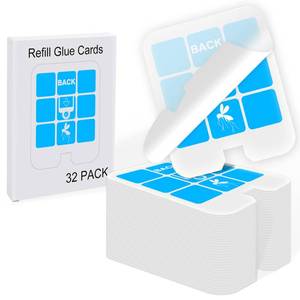 lot 20203 image: 32 Pack Refill Glue Cards, Saferr Home Fly Trap Refill Compatible with Saferr Home SH502, S23005-06 and Dynatrap DT3005W Dot Indoor Fly Trap Plug-in Insect Trap Replacement Mosquito Sticky Glue Boards