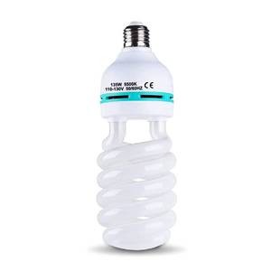 lot 20208 image: 135W Photography Light Bulb 5500K CFL Daylight Softbox Lighting Kit Bulb