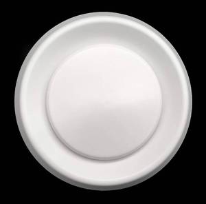 lot 20213 image: 6in Circular Round Plastic HVAC Supply Grille Air Diffuser -Vent Duct Cover Outer Dimensions 8in