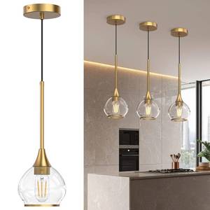 lot 20220 image: Phaosio Gold Pendant Light Kitchen Island, 1 Light