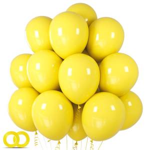 lot 20260 image: ASIYUHY Yellow Balloon 12 inch 100 Pack Thick Latex Helium Balloons