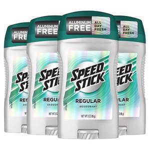 lot 20264 image: Speed Stick Aluminum Free Menfts Deodorant, Regular, 3 oz (4 Pack)