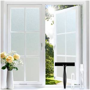 lot 20282 image: rabbitgoo Frosted Glass Window Privacy Film, No Glue, 17.5in x 78.7in