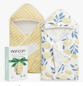 lot 20276 image: Momcozy Hooded Towels For Babies Pack 28x28 inch