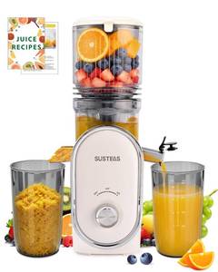 lot 1759 image: SUSTEAS Cold Press Juicer with 5.3 Extra Large Feed Chute, Easy to Clean