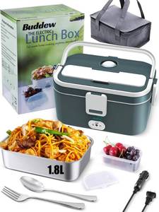 lot 1781 image: Buddew Electric Lunch Box for Adults, 80W Heated Lunch Box 1.8L Stainless Steel Portable Food Warmer,1224110V Lonchera Electrica Portatil for Travel & Work, Loncheras para Hombres de Trabajo