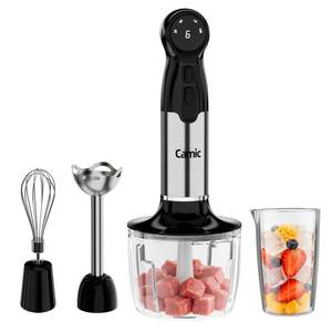 lot 1788 image: Cordless Immersion Blender Hand Blenders Set,Variable Speed 4 in 1 Stick Emulsifier with Chopper and Whisk for Soup, Baby Food and Smoothies (Black)