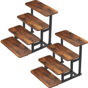 lot 1810 image: LZelriy Cupcake Stand, 4 Tier Wood Display Stand for 50 Cupcakes, 2 Pack