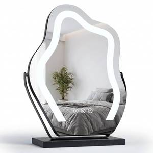 lot 1838 image: Odernirror 12.6x17Cloud Shaped Lighted Tabletop Makeup Vanity Mirror