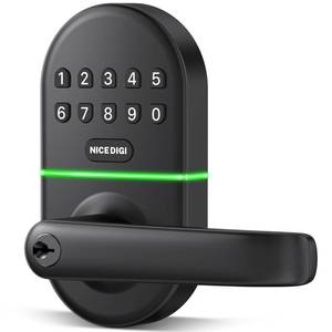 lot 1852 image: Keypad Door Lock with Handle, Smart Keyless Entry with Code for Front Door