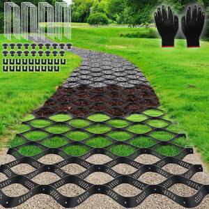 lot 1854 image: Gravel Grid 40ft X 4ft, 2 Depth Geogrid Ground Grid for Gravel Driveway