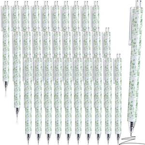 lot 2002 image: Resurhang 60 Pcs Sage Green and White Floral Ballpoint Pens 0.5 mm Black Ink Chinoiserie Gel Pens Vintage Aesthetic Retractable Ballpoint Office School Supplies for Bridal Baby Shower Wedding