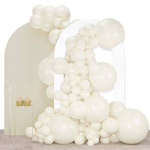 lot 2008 image: PartyWoo Beige Balloons 140pcs Cream Ivory Different Sizes 18 12 10 5 Inch
