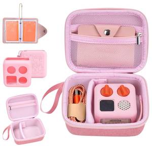 lot 2023 image: YouKnow Hard Case and Silicone Cover for Yoto Mini Player, Kids Audio Music Accessory with Card Case Holder for up to 10 Cards (Pink)