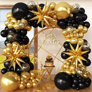 lot 2059 image: FYUVH Black and Gold Balloon Garland Arch Kit