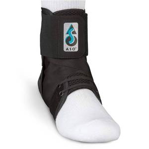 lot 2075 image: Med Spec ASO Speed Lacer Ankle Stabilizer Brace Sprain Support Black SM