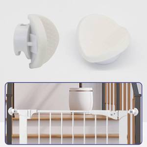 lot 2076 image: Baby Gate Banister Adapter Kit for Pressure Mounted Dog Gate, White, 2 Pack