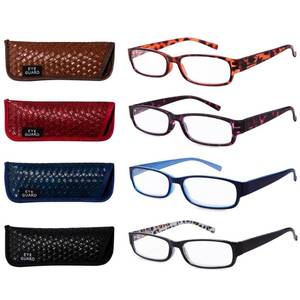 lot 2110 image: EYEGUARD Readers 4 Pack of Thin and Elegant Womens Reading Glasses with Beautiful Patterns for Ladies 2.50