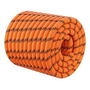 lot 2112 image: Double Braided Arborist Rigging Rope - 12 in X 100 ft 48 Strands Rappelling Outdoor Pulling Heavy Duty Polyester Bull Rope for Swing Tree Work Camping Rescue Hiking Logging - Orange