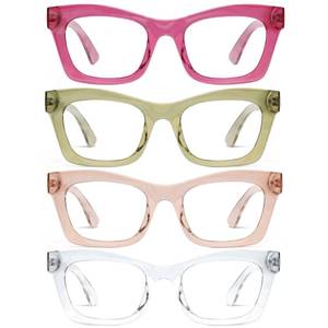 lot 2117 image: CCVOO Stylish Reading Glasses for Women, Stylish Eyeglasses, Blue Light Readers, Cheaters