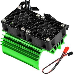 lot 2134 image: RC Motor Heatsink with Dual Metal 28000RPM Fans for 540 550 3650 3660 Motor