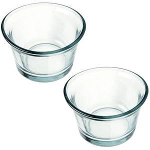 lot 2150 image: 2-Pack Glass Oriole Feeder Cups, Replacement Jelly Bowls for Bird Feeders