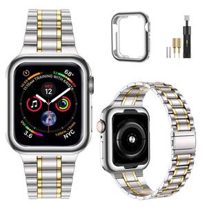 lot 2156 image: MioHHR Solid Stainless Steel Band Compatible for Apple Watch 38mm 40mm 41mm