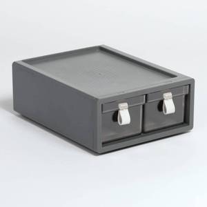 lot 2157 image: Pendaflex Stackable Drawer, Durable Plastic, Silicon Handles, Tinted Drawers, Double, Gray, 9 x 7 x 3.5, Medium, 1 Piece (41793)