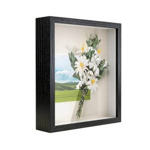 lot 2175 image: Anhow 6x8 Shadow Box Frame, 3D Picture Frame Display Cas with Real Transparent Glass for Photos, Memorabilia, Crafts, Souvenir, Wedding Memories, Baby Items - Black 1.2 Inch Depth
