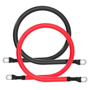 lot 2179 image: A 2 AWG Battery Cable 2AWG Gauge Battery Inverter Cables with 38 in Lugs Pure Copper Power Inverter Wire Set for Solar Marine Boat RV Car Motorcycle 2pcs (2FT)